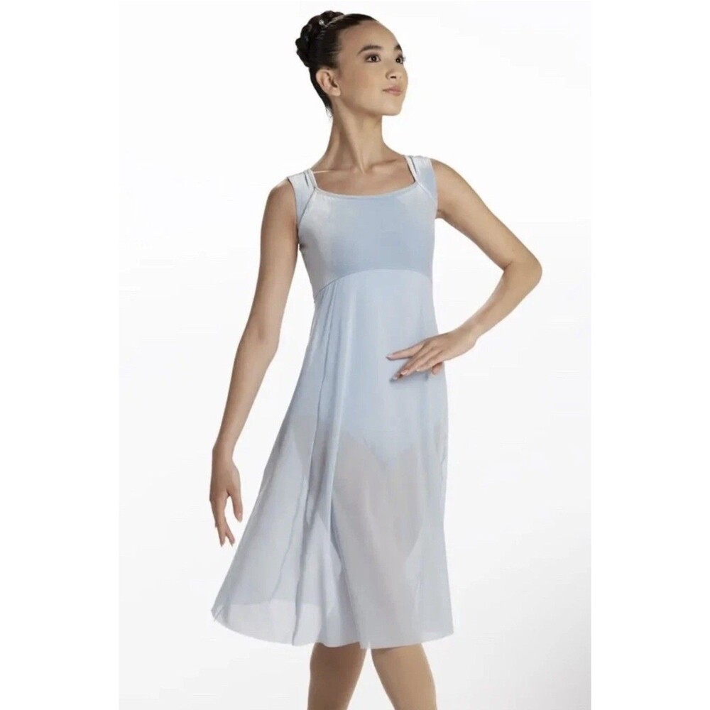 Weissman Dance Costume Blue Le Onde 15886 Sz LC Large Child Lyrical Ballet YAGP